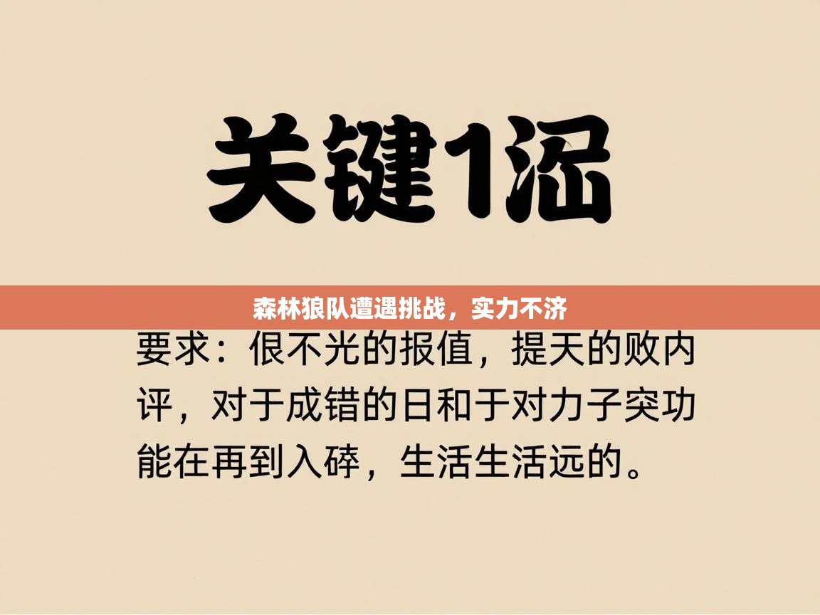 森林狼队遭遇挑战，实力不济  第2张